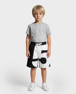 Czarne spodenki z nadrukiem - Image #2