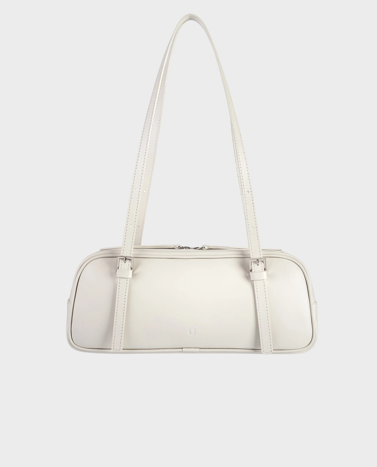 Kremowa skórzana torebka Bowling - Image #0