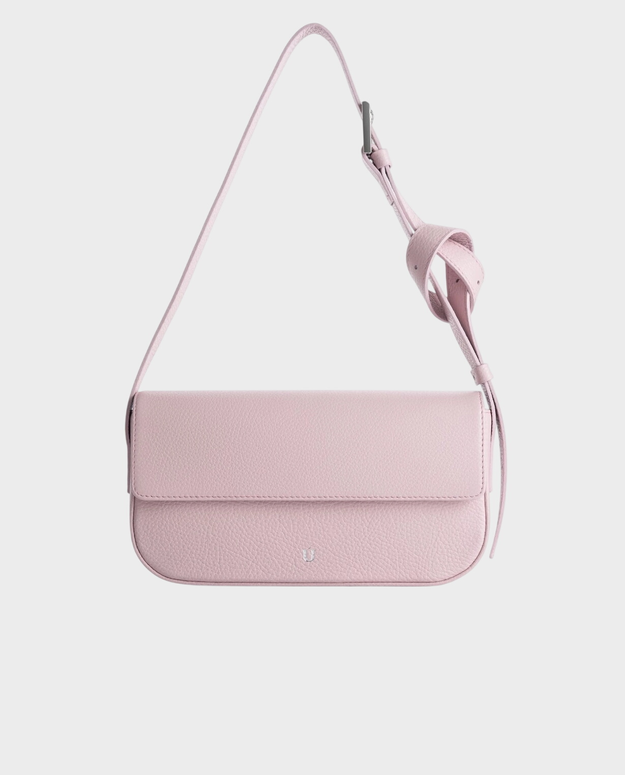 Jasnoróżowa torebka na ramię ze skóry - Image #0