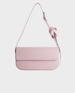 Jasnoróżowa torebka na ramię ze skóry - Image #0