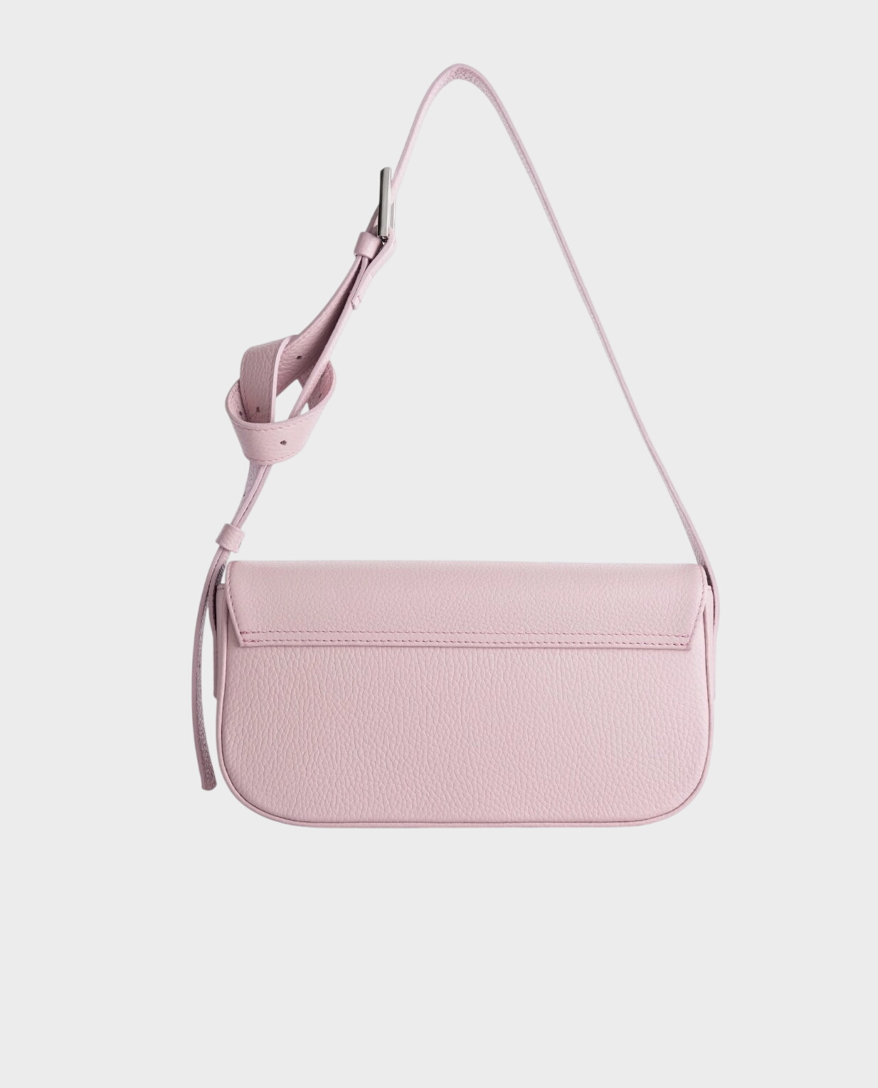 Jasnoróżowa torebka na ramię ze skóry - Image #3