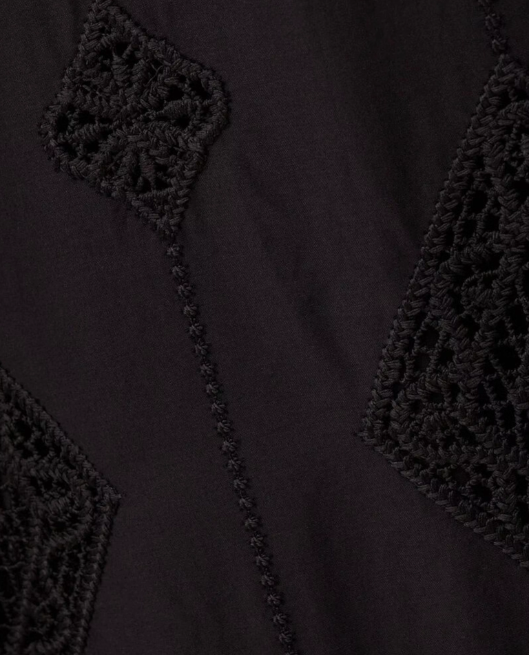 Czarne ażurowe spodnie Mike - Image #4