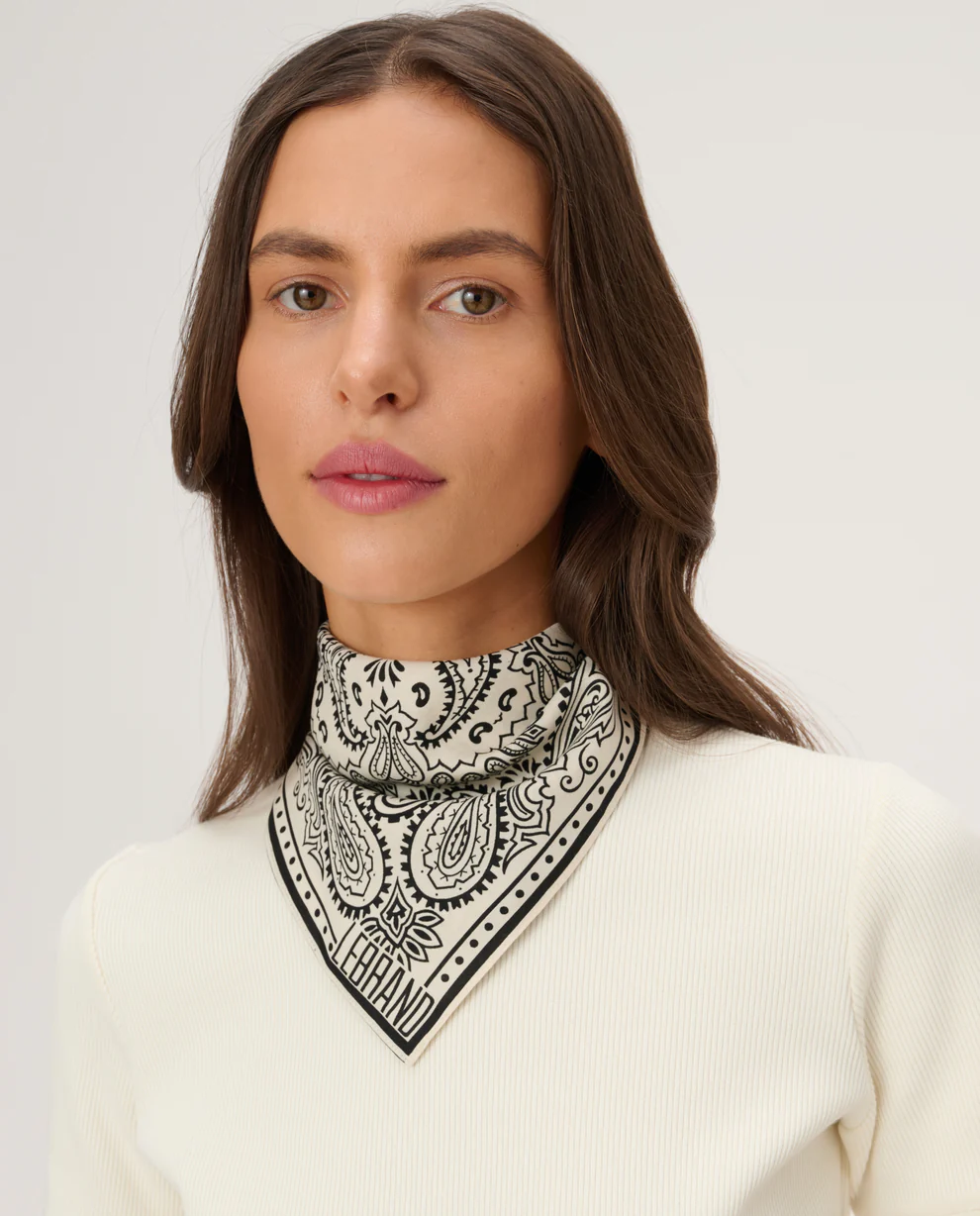 Bandana mini ecru z printem - Image #1
