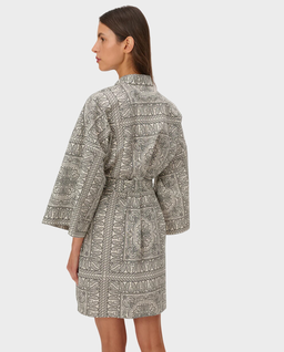 Kimono ecru z nadrukiem bandany Liu - Image #2