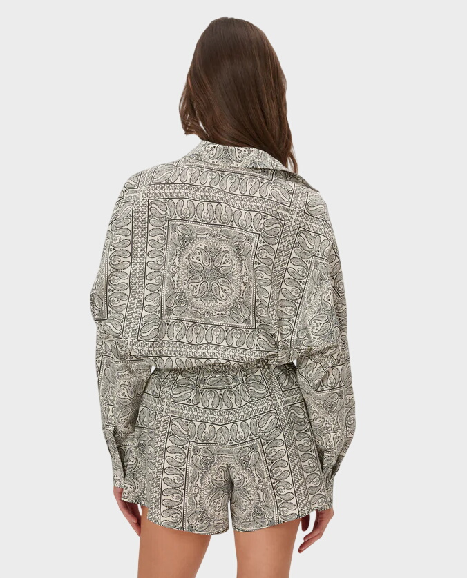 Szorty ecru z nadrukiem bandany Elio - Image #3