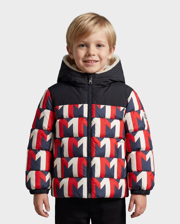 Wzorzysta kurtka puchowa