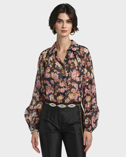 Czarna koszula z ramii Brasca - Image #3