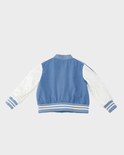 Biało-niebieska kurtka typu bomber - Image #3