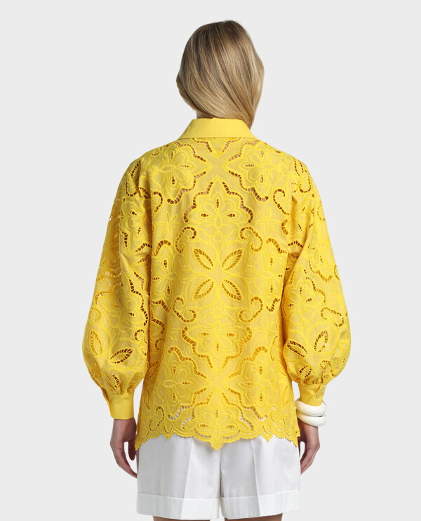 Żółta haftowana koszula Bartolo
