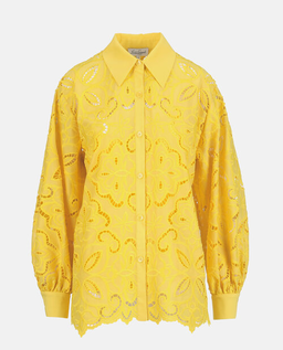 Żółta haftowana koszula Bartolo - Image #5