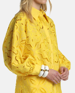 Żółta haftowana koszula Bartolo - Image #2