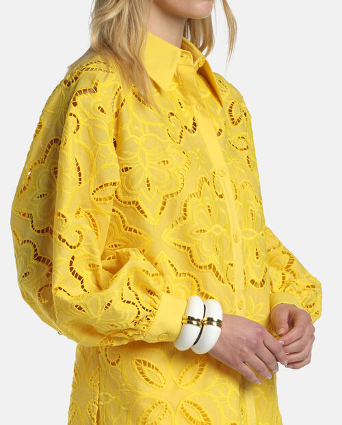 Żółta haftowana koszula Bartolo - Image #2