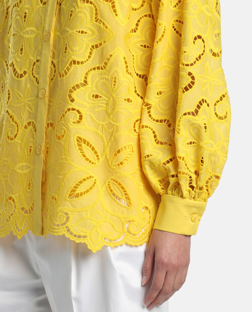 Żółta haftowana koszula Bartolo - Image #4
