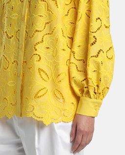 Żółta haftowana koszula Bartolo - Image #4