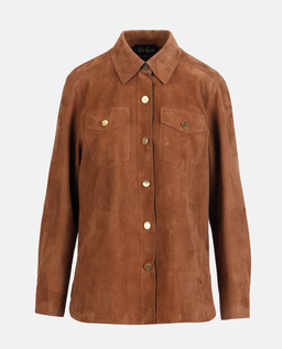 Brązowa skórzana koszula Varenne - Image #4