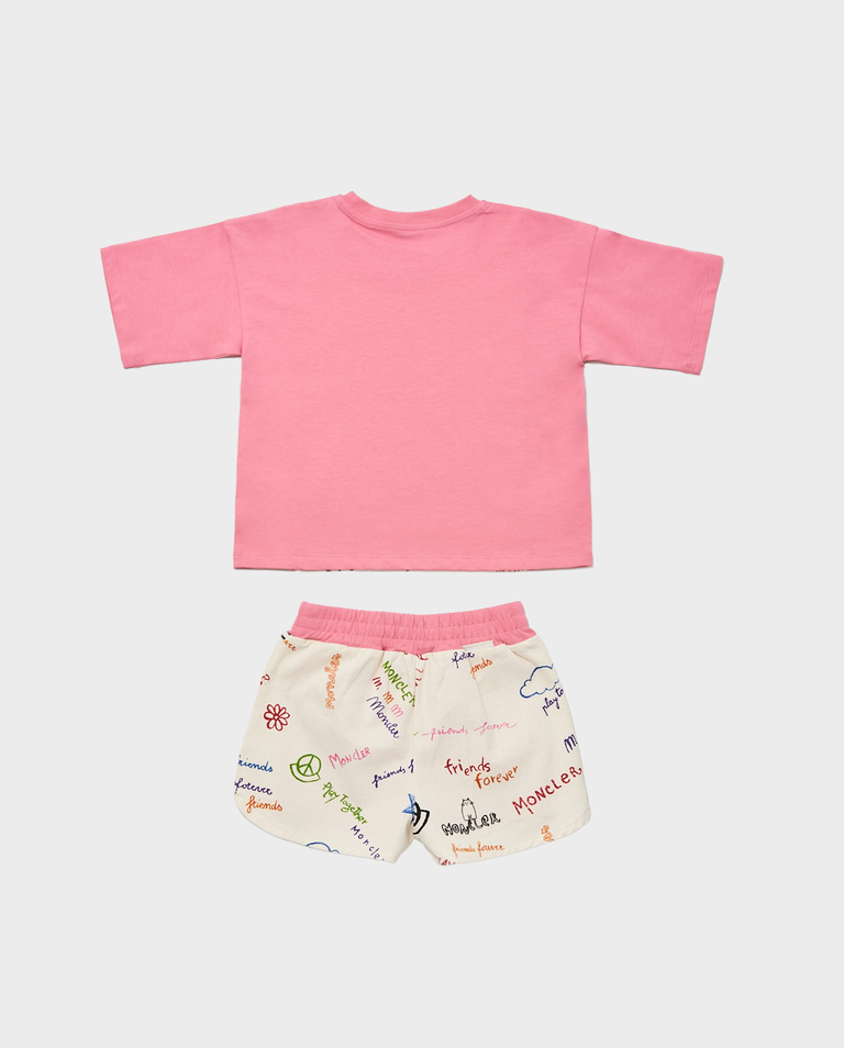 Koszulka i spodenki z kolorowym nadrukiem (zestaw) 4-12 lat