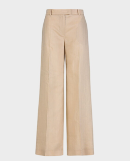 Beżowe lniane spodnie Ariete - Image #3