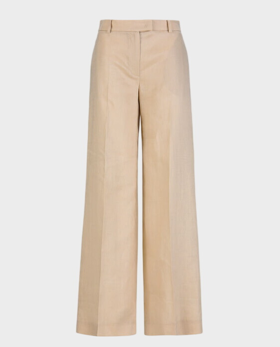 Beżowe lniane spodnie Ariete - Image #3