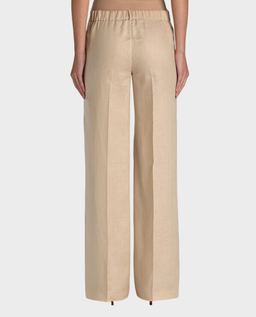 Beżowe lniane spodnie Ariete - Image #2