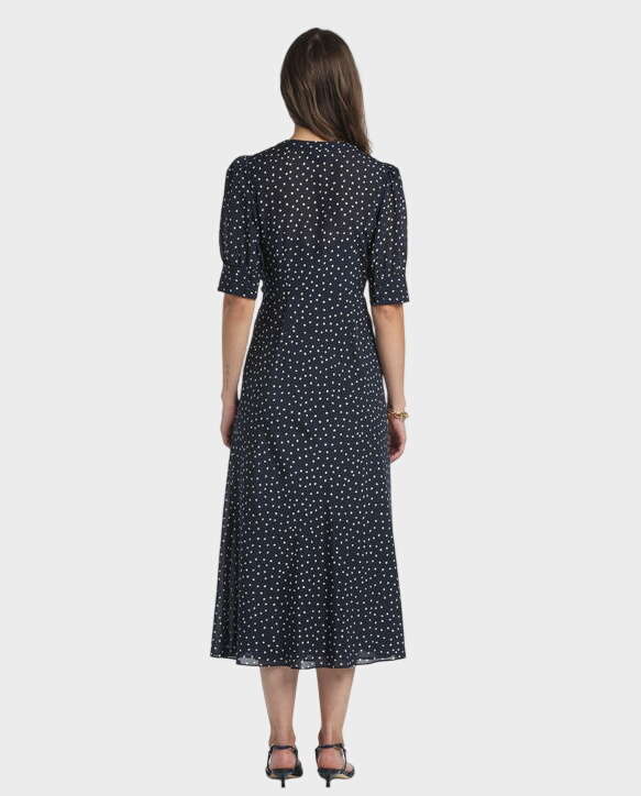 Granatowa sukienka w groszki Palloncino - Image #1