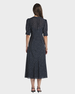 Granatowa sukienka w groszki Palloncino - Image #1
