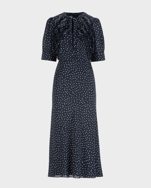 Granatowa sukienka w groszki Palloncino - Image #5