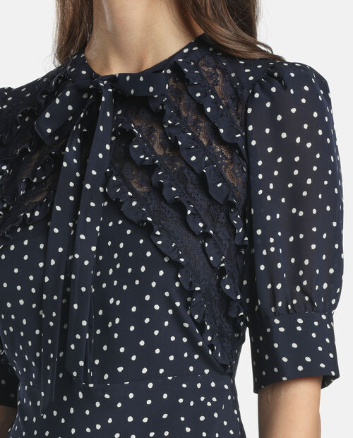 Granatowa sukienka w groszki Palloncino - Image #3