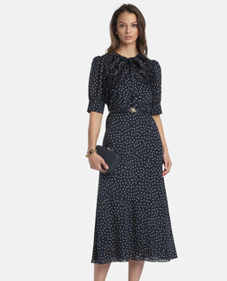 Granatowa sukienka w groszki Palloncino - Image #2