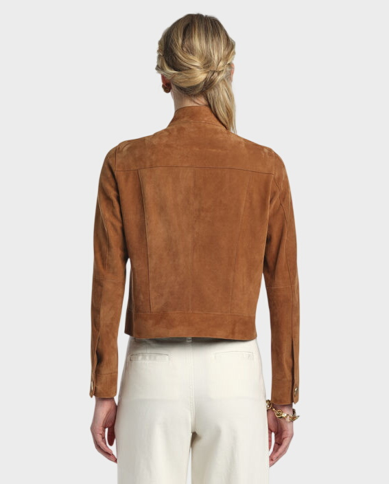 Brązowa zamszowa kurtka Vocalita - Image #1