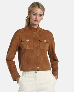 Brązowa zamszowa kurtka Vocalita - Image #0