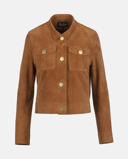 Brązowa zamszowa kurtka Vocalita - Image #5