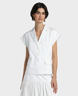 Biała marynarka bez rękawów Vernasca - Image #0