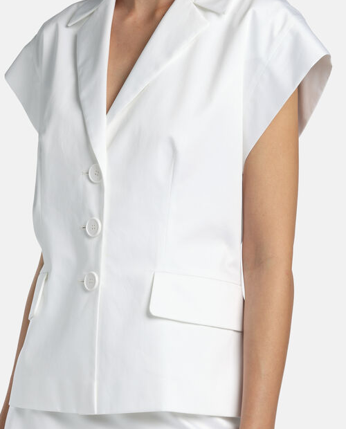 Biała marynarka bez rękawów Vernasca - Image #3