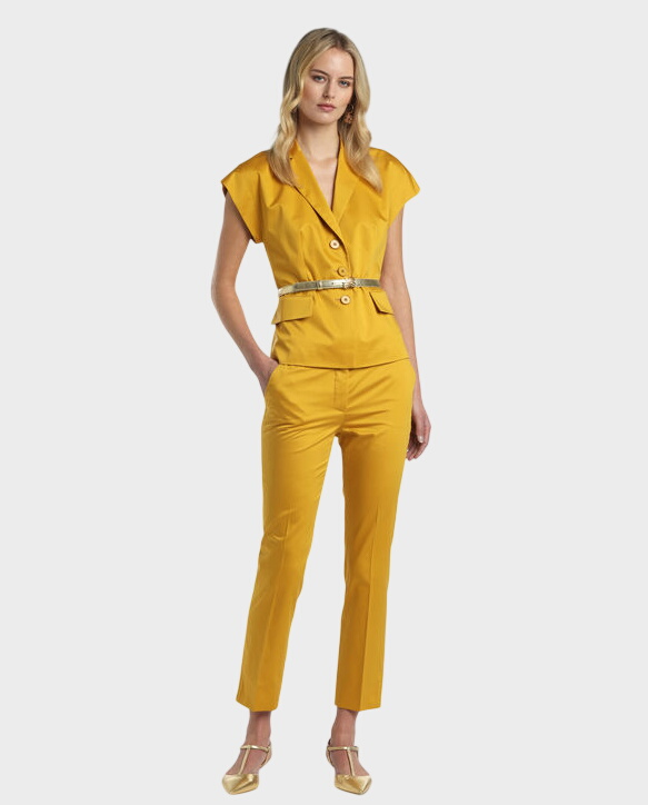 Żółte spodnie Capri