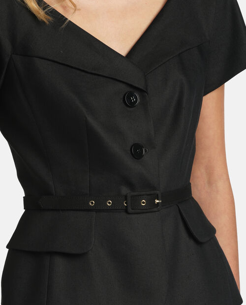 Czarna marynarka z krótkim rękawem Varoma - Image #3