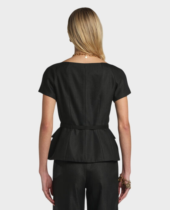 Czarna marynarka z krótkim rękawem Varoma - Image #2