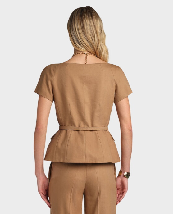 Brązowa marynarka z krótkim rękawem Varoma - Image #2