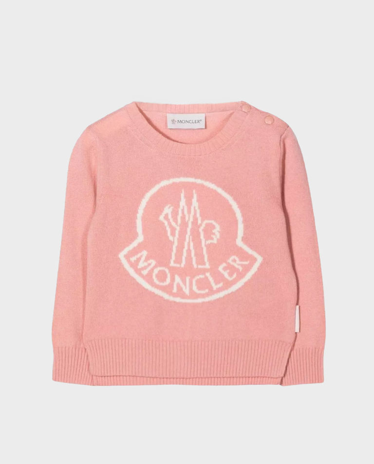 Różowy sweter z logo 0-3 lat