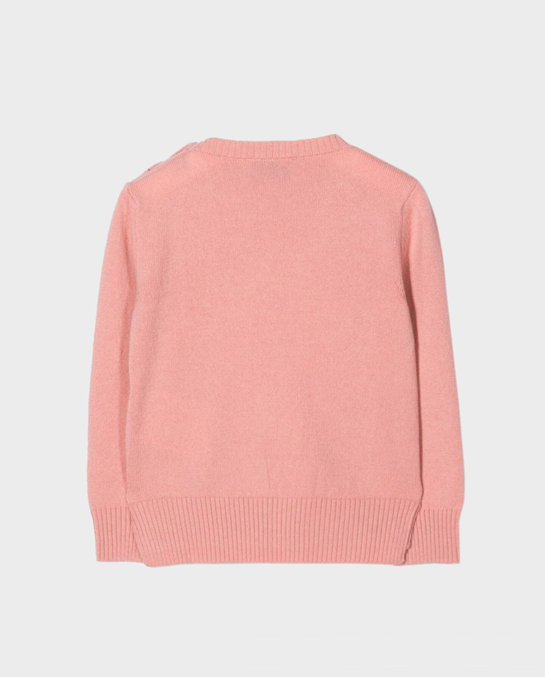 Różowy sweter z logo 0-3 lat