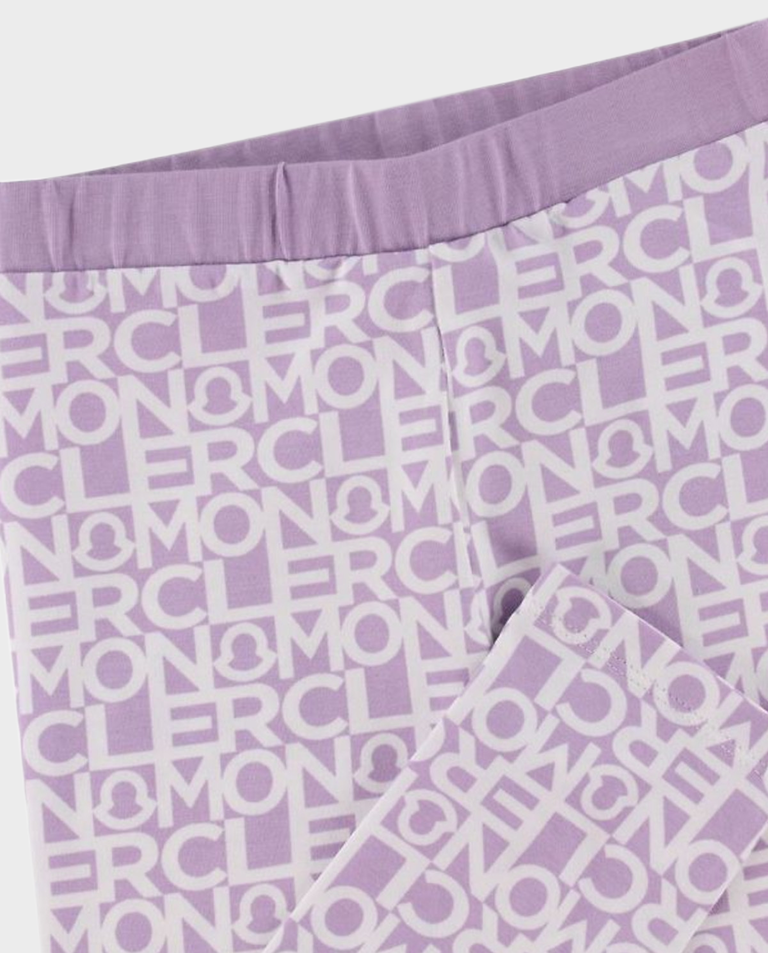 Fioletowe legginsy z logo