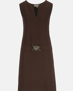 Brązowa sukienka mini Corciano - Image #6