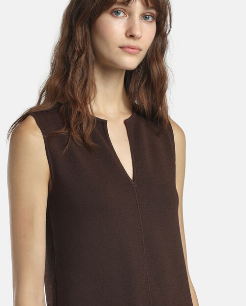 Brązowa sukienka mini Corciano - Image #4