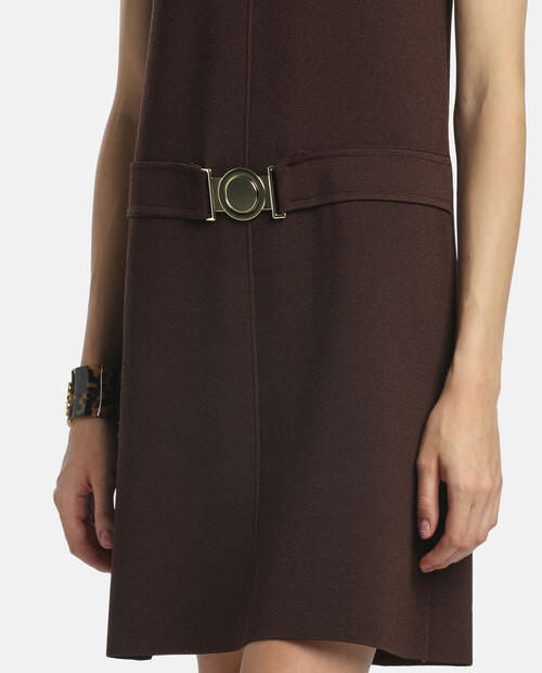 Brązowa sukienka mini Corciano - Image #5