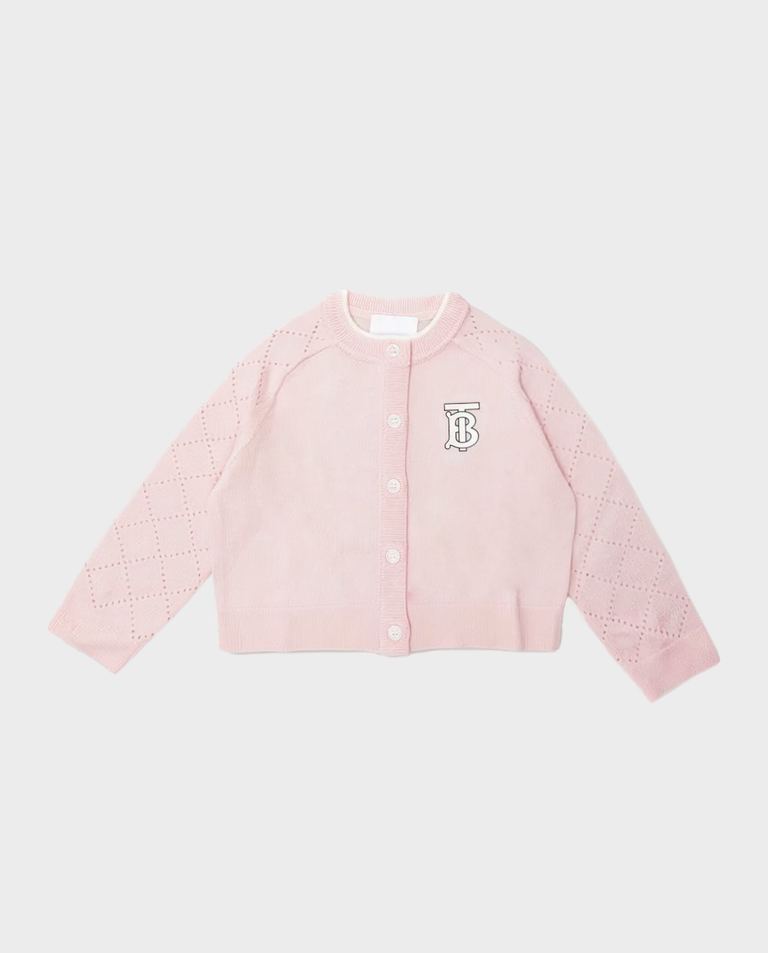 Różowy sweterek z logo