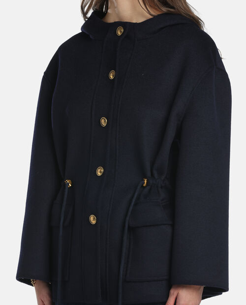 Granatowy płaszcz z kapturem Vicinato - Image #3