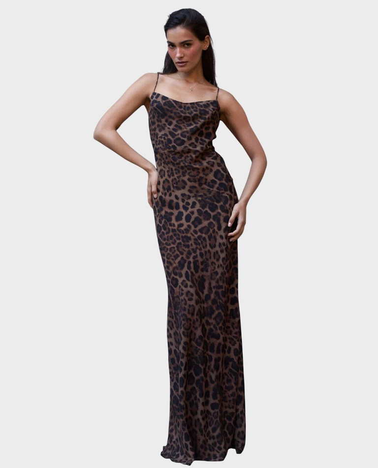 Maxi sukienka z printem Lise Leopard