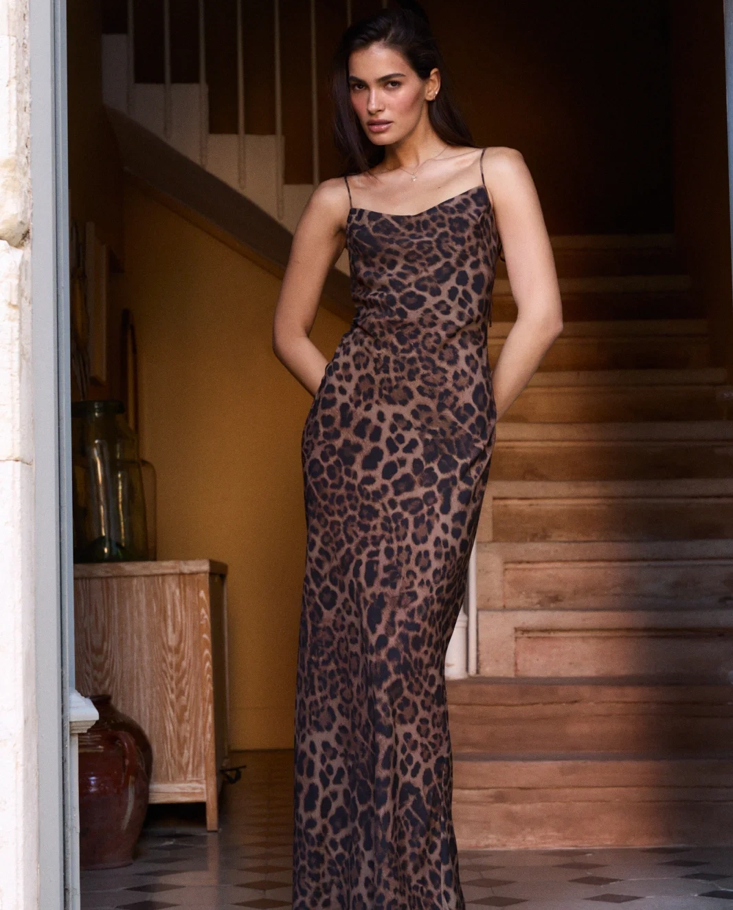 Maxi sukienka z printem Lise Leopard - Image #3