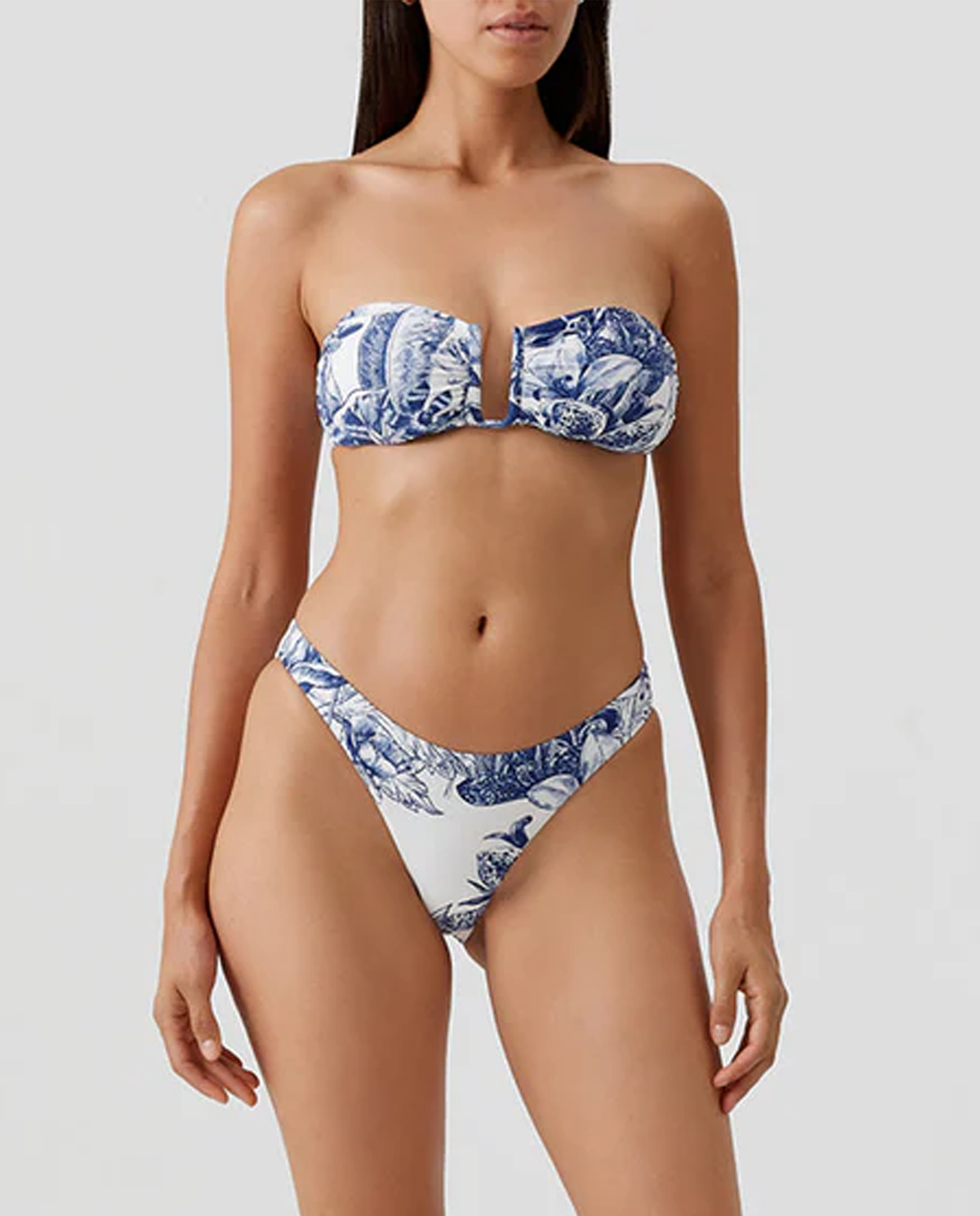 Biało-niebieski top od bikini Prague - Image #0
