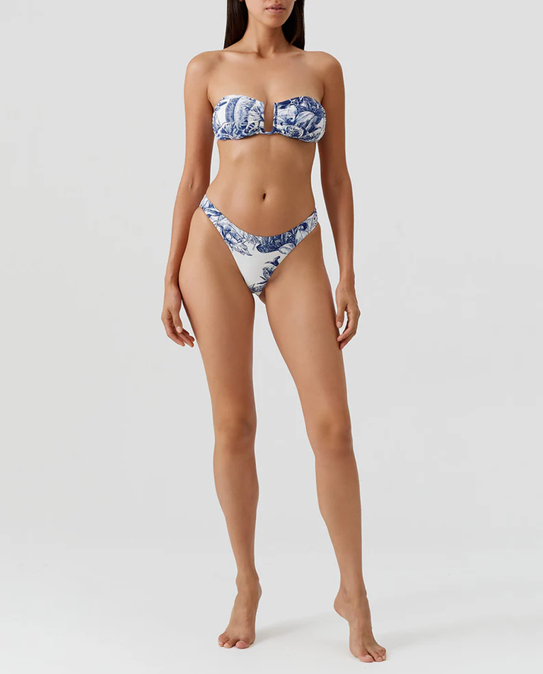 Biało-niebieski top od bikini Prague - Image #2
