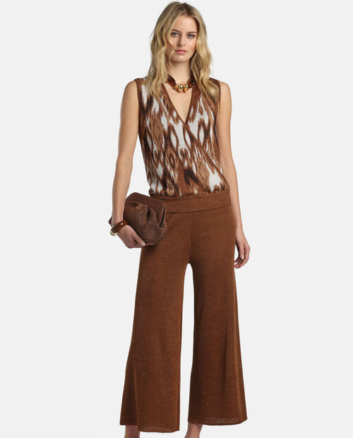 Brązowe dzianinowe spodnie Concilio - Image #2